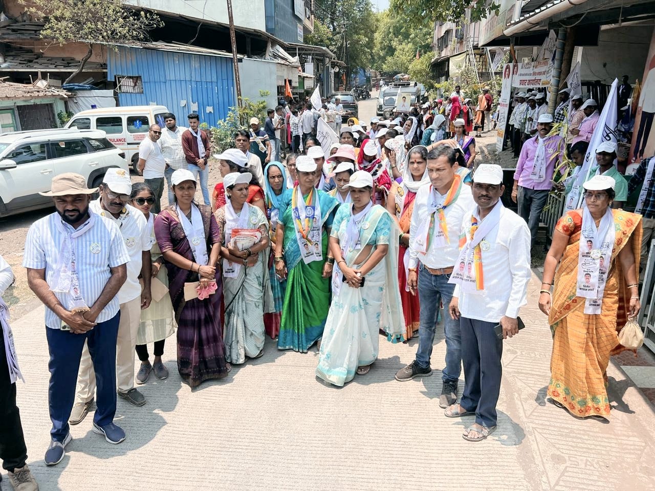 A Grand Campaign Rally In Wada City For The Campaign Of Nilesh Sambare