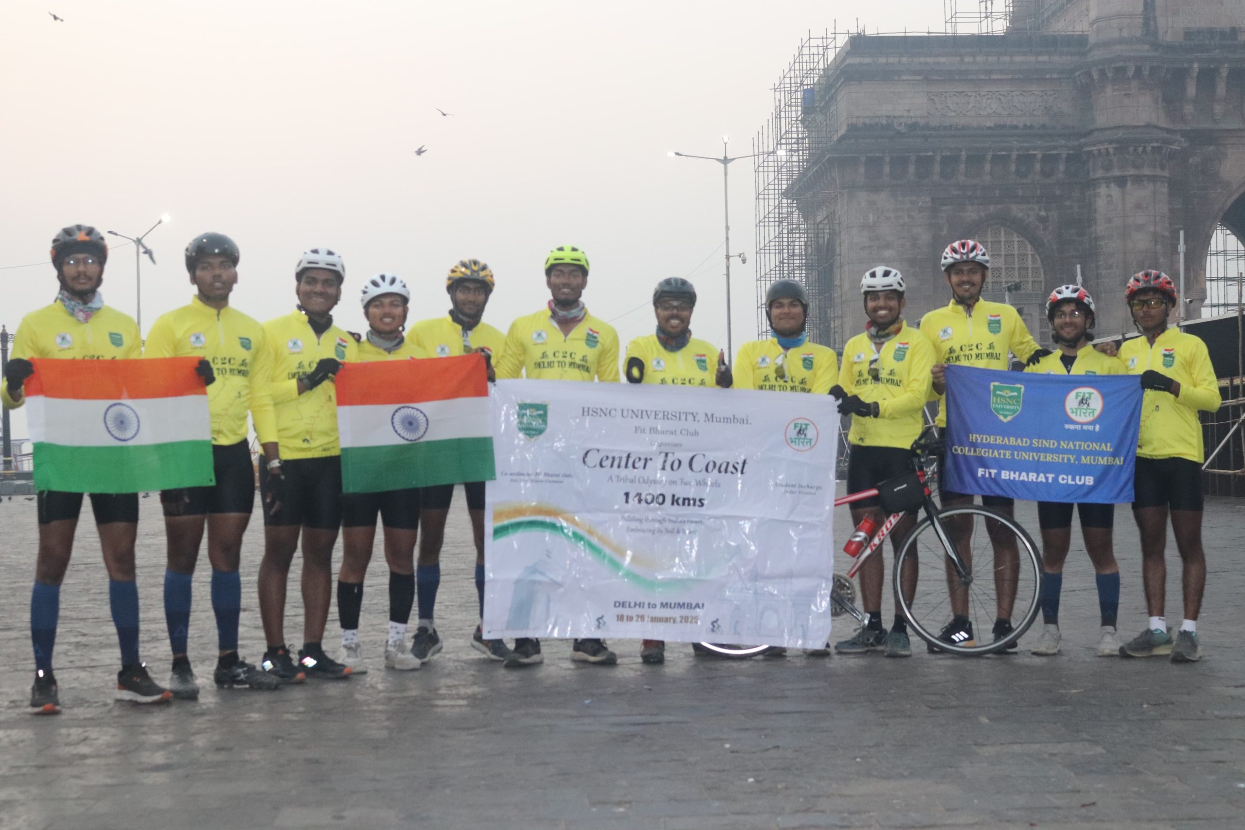 HSNC cyclists reached Mumbai