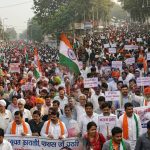 Nagpur:कांग्रेस का नागपुर में हल्लाबोल: सैकड़ों कार्यकर्ताओं ने शांति मार्च निकालकर सरकार के खिलाफ जताया विरोध