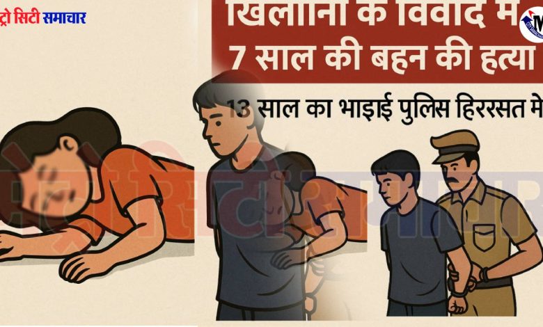Vasai-Virar: खिलौनों के विवाद में 7 साल की बहन की हत्या, 13 साल का भाई पुलिस हिरासत में मासूम झगड़ा बना जानलेवा, परिवार में छाया मातम 1 खिलौनों के विवाद में 7 साल की बहन की हत्या, 13 साल का भाई पुलिस हिरासत में मासूम झगड़ा बना जानलेवा, परिवार में छाया मातम