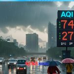 मुंबई में बादल और बारिश, AQI 74 के साथ वायु गुणवत्ता मध्यम स्तर पर