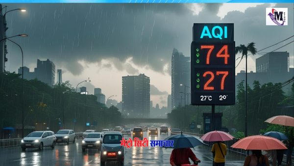 मुंबई में बादल और बारिश, AQI 74 के साथ वायु गुणवत्ता मध्यम स्तर पर
