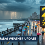 मुंबई में आज बादल छाए, हल्की से मध्यम बारिश का पूर्वानुमान, समुद्र में ऊंचा ज्वार
