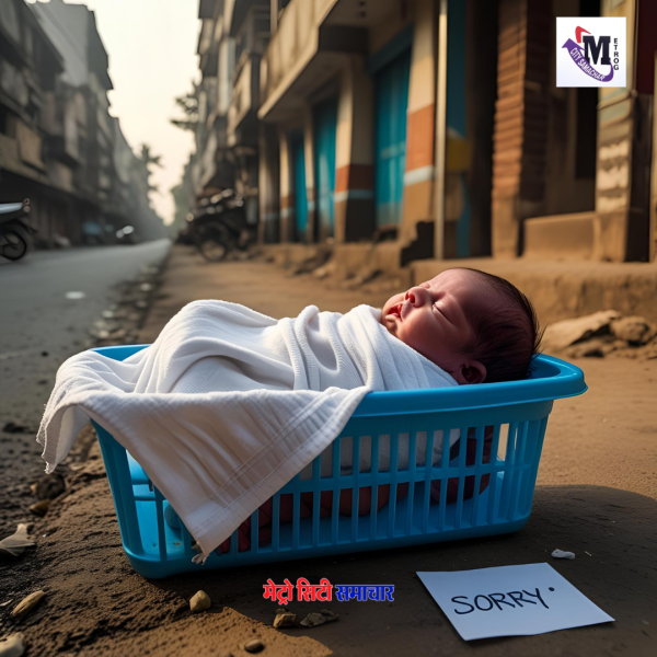 पनवेल की सड़क पर नीली टोकरी में मिली नवजात बच्ची