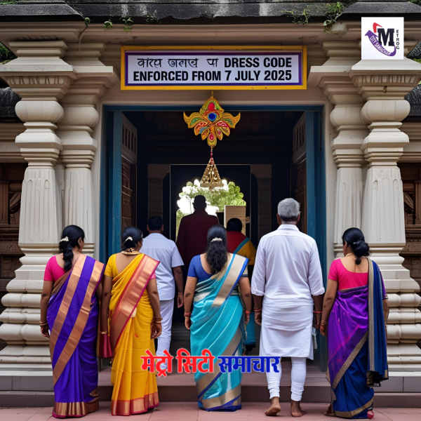 एकवीरा देवी मंदिर में पारंपरिक पोशाक में दर्शन करने आए श्रद्धालु