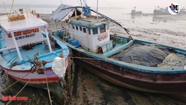 पालघर सतपाटी गांव में समुद्र की लहरों से क्षतिग्रस्त बांध और जलभराव