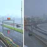 मुंबई मरीन ड्राइव पर बारिश के बाद जलभराव