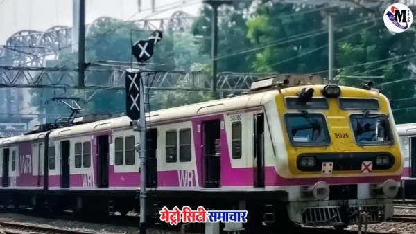 भारतीय रेलवे मंत्री अश्विनी वैष्णव मुंबई के रेलवे प्रोजेक्ट की जानकारी देते हुए