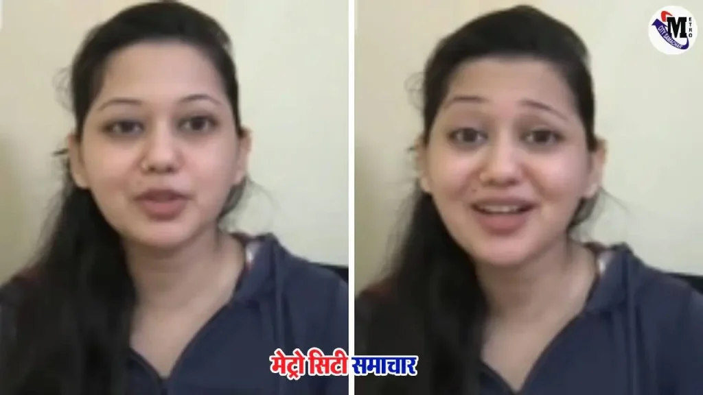 अभिनेत्री केतकी चितले मराठी हिंदी विवाद पर बयान देती हुई
