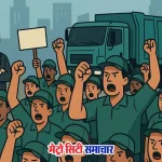 ठाणे के खंबालपाड़ा डिपो में सफाई कर्मचारियों का विरोध प्रदर्शन