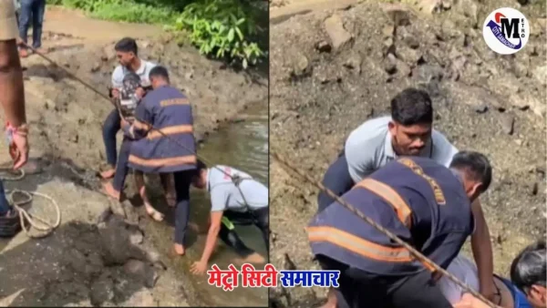 मुंबई कुरार थाना क्षेत्र के तालाब में डूबने से हुई दुखद मौत का दृश्य