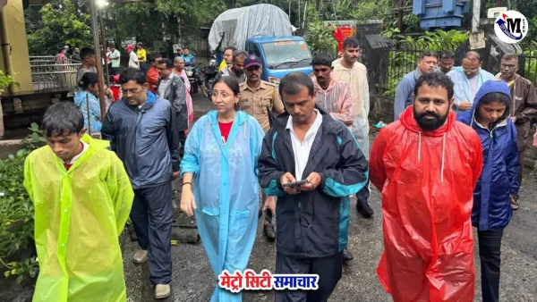वसई बारिश विधायक स्नेहा दुबे पंडित राहत कार्य