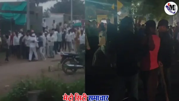 जालना जिले के मंजरगांव में नमाज के बाद हमला, घायल लोग और पुलिस बल