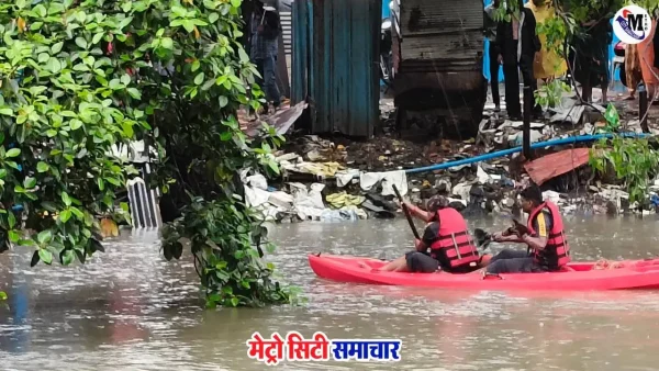 बुलढाना मूसलाधार बारिश से पुल पर पानी