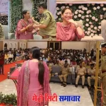 रक्षाबंधन पर स्नेहा दुबे पंडित वसई पुलिस आयुक्त को राखी बांधते हुए