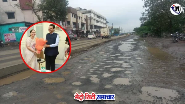 वसई-भिवंडी सड़क मरम्मत कार्य,स्नेहा दुबे पंडित की पहल