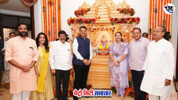 विधायक स्नेहा दुबे पंडित का ‘वर्षा’ निवास पर गणपति दर्शन