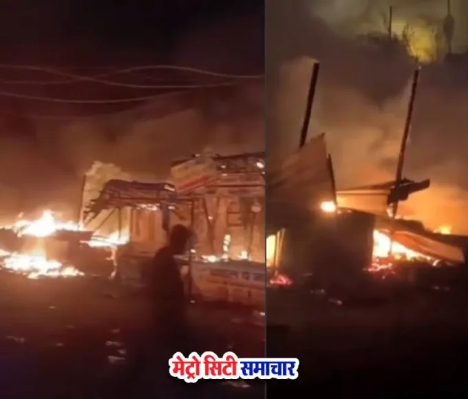विरार जिवदानी मंदिर स्टॉल्स में लगी आग