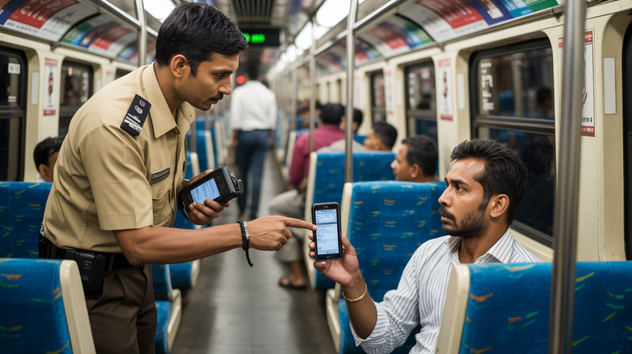 Mumbai AC Local में फर्जी UTS ऐप से बना नकली रेल टिकट दिखाते हुए पकड़ा गया यात्री