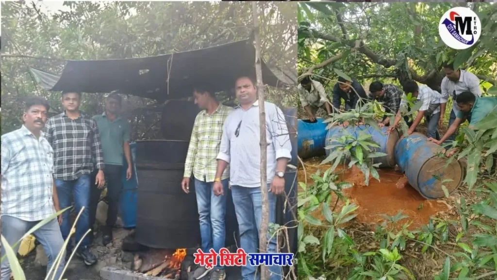 फर्जी महंगी शराब बनाने की फैक्ट्री पर वसई क्राइम ब्रांच का छापा