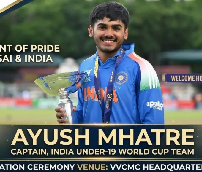 AyushMhatre honoured