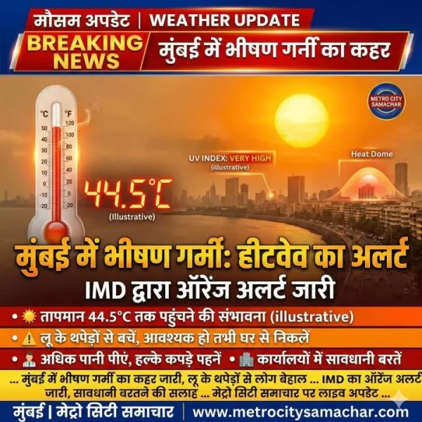 Heatwave conditions in Mumbai Thane and Palghar as IMD issues orange alert