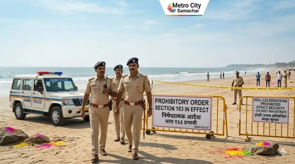 वसई में होली के दौरान पुलिस द्वारा जारी मनाई आदेश की प्रति