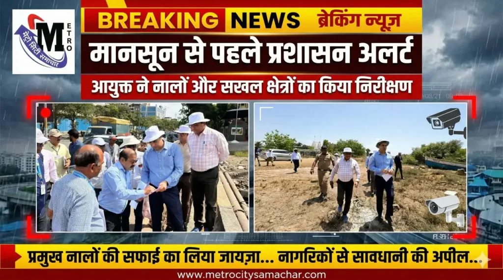विरार में मानसून से पहले नालों का निरीक्षण