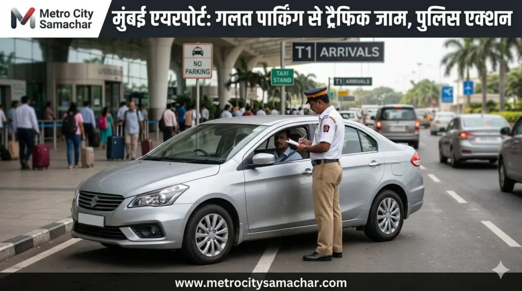 मुंबई एयरपोर्ट टर्मिनल 1 पर गलत पार्किंग का मामला