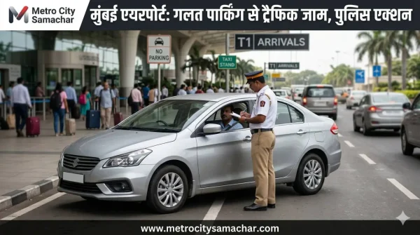 मुंबई एयरपोर्ट टर्मिनल 1 पर गलत पार्किंग का मामला