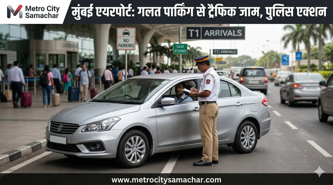मुंबई एयरपोर्ट टर्मिनल 1 पर गलत पार्किंग का मामला