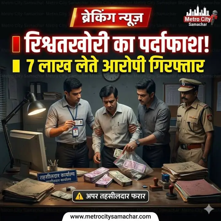 वसई ACB कार्रवाई में 7 लाख रिश्वत लेते आरोपी गिरफ्तार