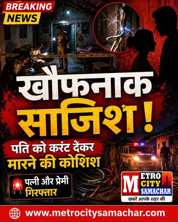 पति को करंट देकर मारने की कोशिश का मामला