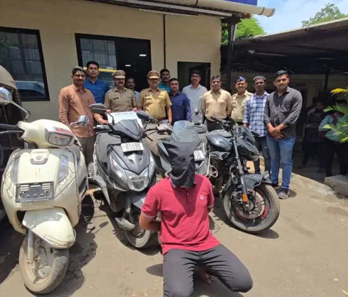 वसई में सेंधमारी और वाहन चोरी करने वाले गिरोह का वालिव पुलिस ने किया भंडाफोड़