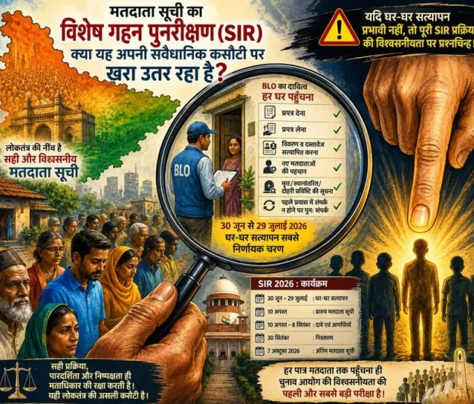 महाराष्ट्र में मतदाता सूची का विशेष गहन पुनरीक्षण (SIR): क्या यह अपनी संवैधानिक कसौटी पर खरा उतर रहा है?