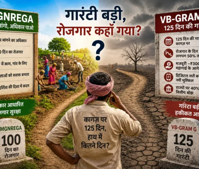 VB-G RAM G और MGNREGA के बीच ग्रामीण रोजगार की तुलना