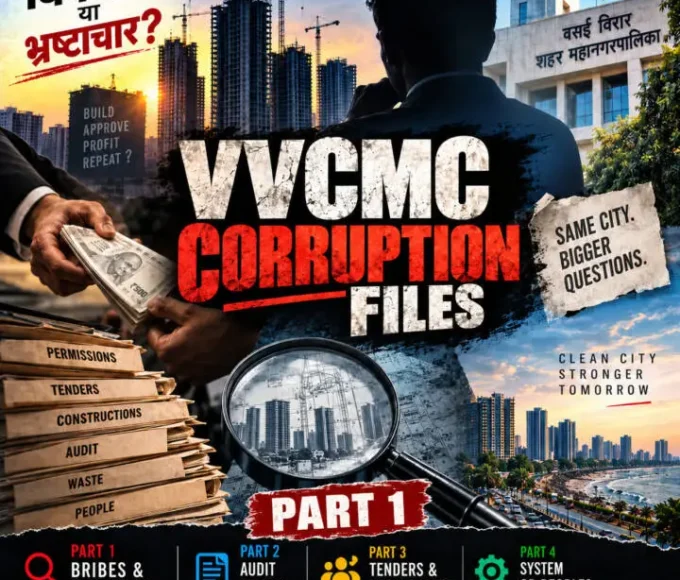 VVCMC Corruption Files Part 1 Vasai Virar corruption investigation
