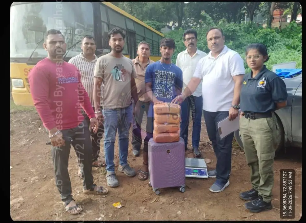 नायगांव में 8 किलो 206 ग्राम गांजा जब्त और एक आरोपी की गिरफ्तारी की खबर का थंबनेल