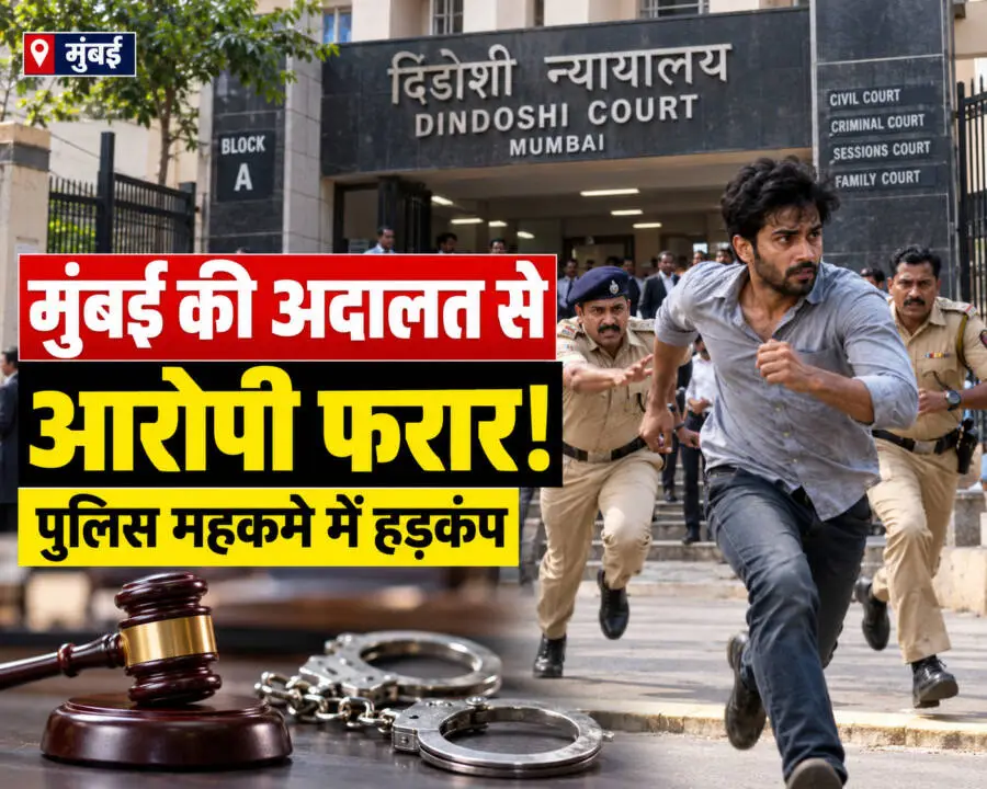मुंबई की दिंडोशी कोर्ट में पेशी के दौरान हत्या के प्रयास का आरोपी पुलिस को चकमा देकर फरार, कुरार पुलिस स्टेशन में FIR दर्ज