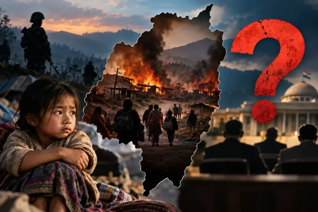 मणिपुर हिंसा 2026: जलते गांव, विस्थापित नागरिक और सरकार की जवाबदेही पर सवाल