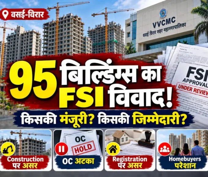 वसई-विरार के 95 redevelopment projects में additional FSI permissions पर VVCMC की जांच और विवाद