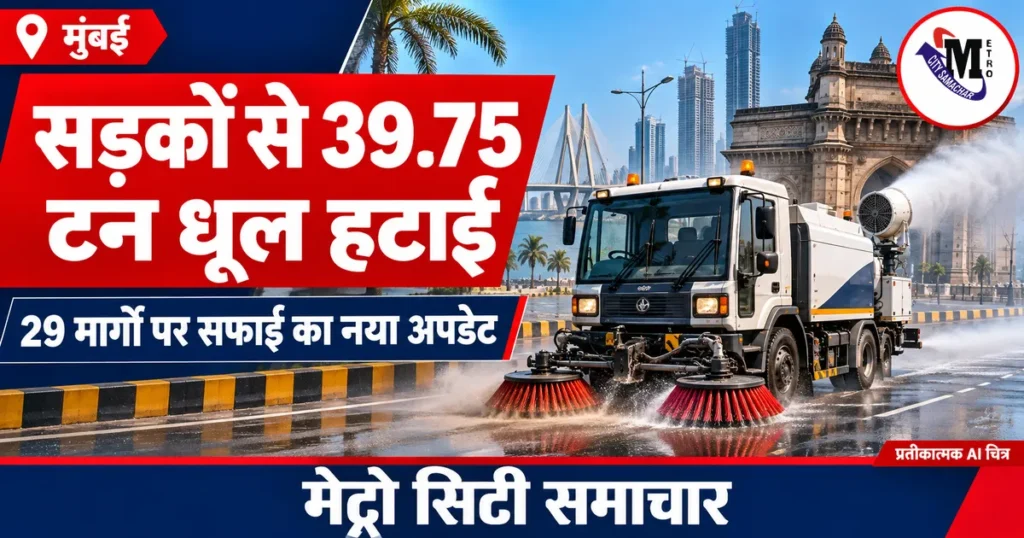 मुंबई में 29 मार्गों की सफाई से 39.75 टन धूल और 115 टन मलबा हटाया, BMC अभियान का नया अपडेट — प्रतीकात्मक AI चित्र