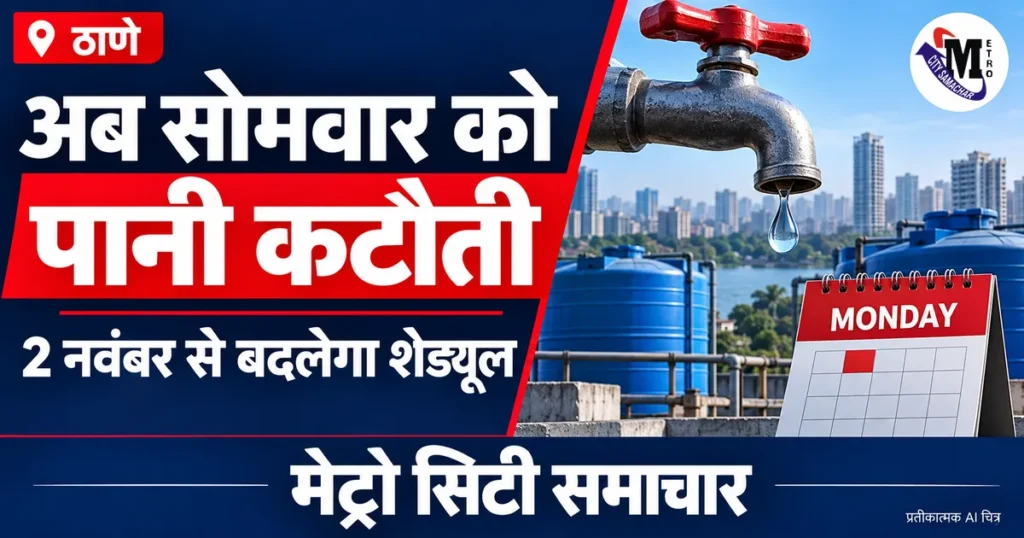 ठाणे में पानी कटौती अब बुधवार की जगह सोमवार को, 2 नवंबर से बदलेगा साप्ताहिक शेड्यूल — प्रतीकात्मक AI चित्र